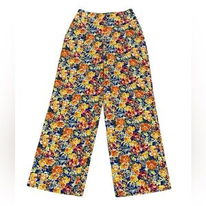 Lulus Multicolor Floral Wide Leg Summer Beach Pants